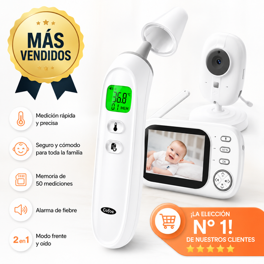 THERMOCARE PRO™ MEDIBEBÉ Termómetro Infrarrojo Digital para frente y oido