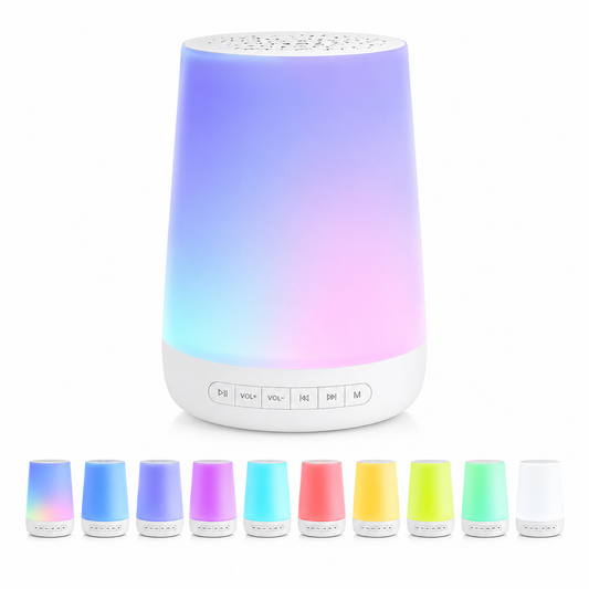 SLEEPHARMONY™ MEDIBEBÉ Máquina de Sonido Relajante para Bebés con Luz Nocturna Multicolor