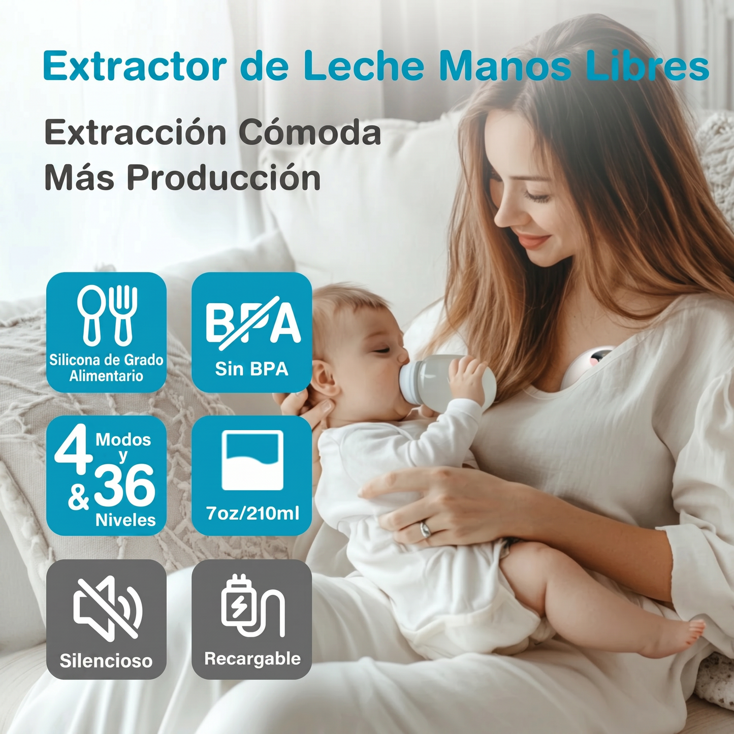 Sacaleches Eléctrico Manos Libres Premium