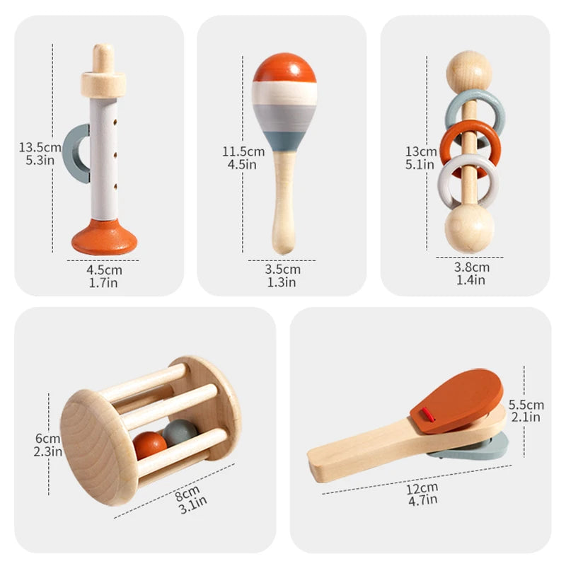 MUSIKIDS™ MEDIBEBÉ Set Sensorial de Instrumentos Musicales para el Desarrollo Temprano