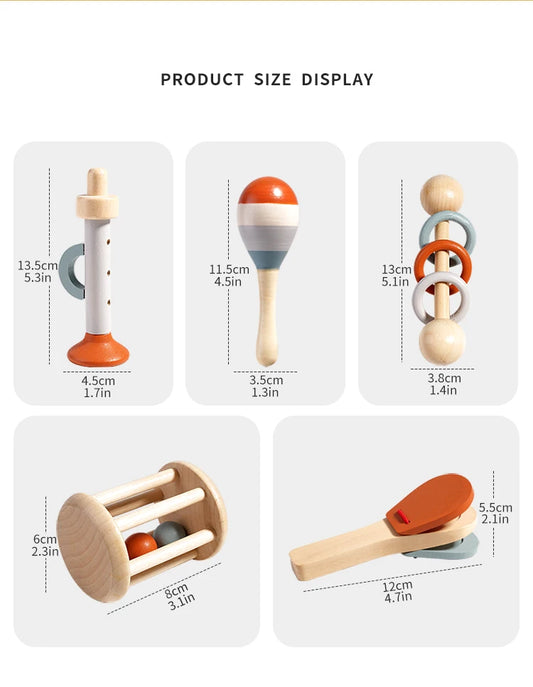 MUSIKIDS™ MEDIBEBÉ Set Sensorial de Instrumentos Musicales para el Desarrollo Temprano