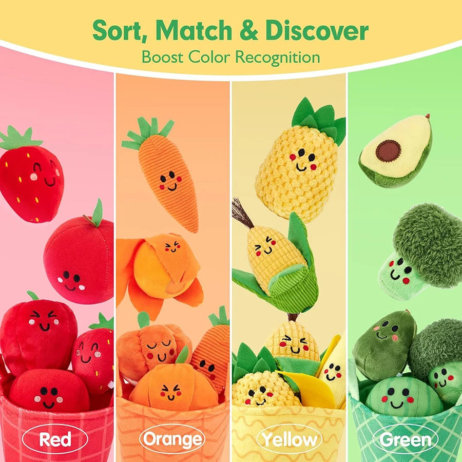 Juguetes para bebés de 6 a 12 meses, colmena suave para bebés con 5 sonajeros sensoriales de abeja, espejo, chirriador arrugado, juguete suave Montessori ocupado para niños pequeños