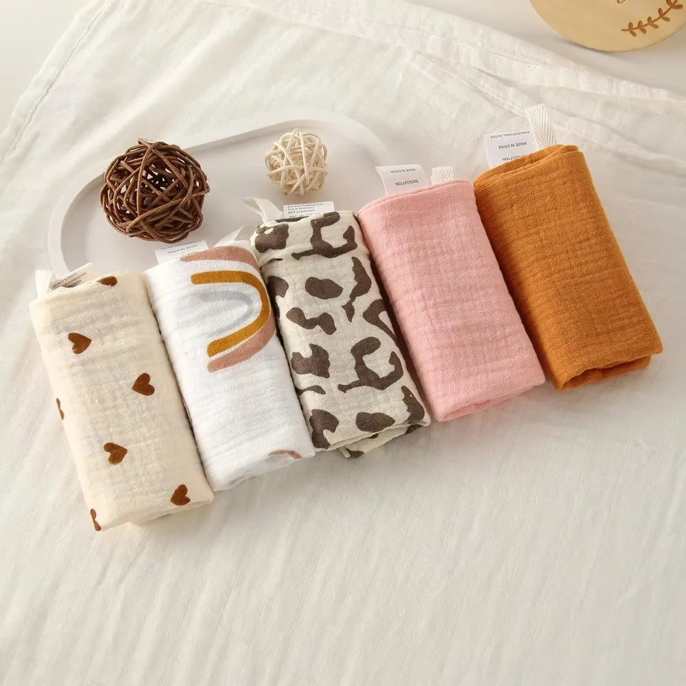 Toallas de Muselina para Bebé | Pack de 3 o 5 Unidades
