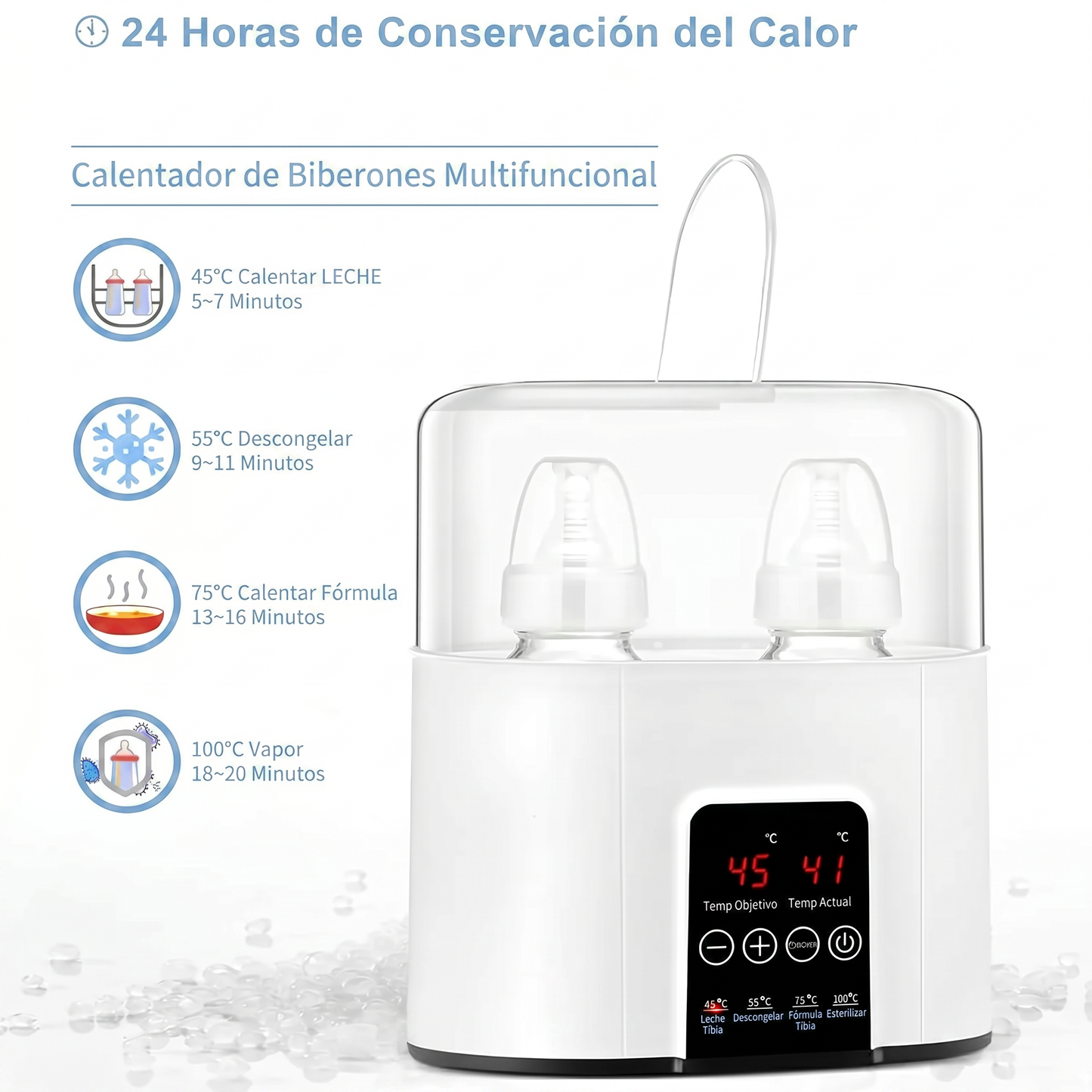 Calienta Biberones y Esterilizador Inteligente 6 en 1