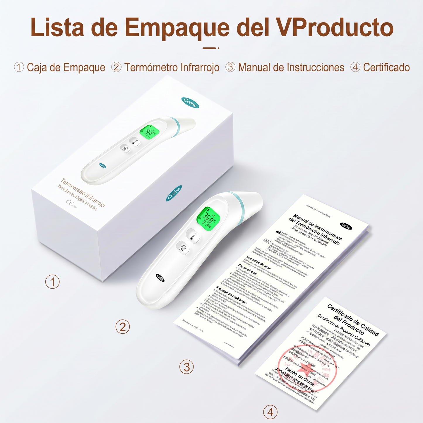 THERMOCARE PRO™ MEDIBEBÉ Termómetro Infrarrojo Digital para frente y oido