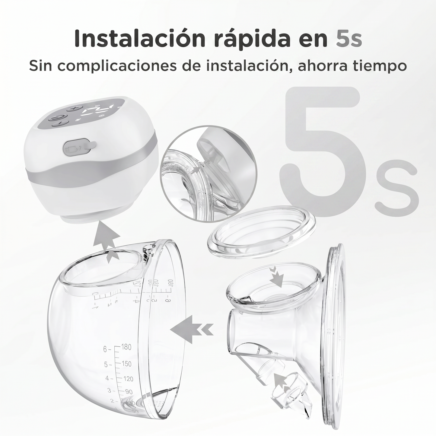 Sacaleches Eléctrico Manos Libres Recargable