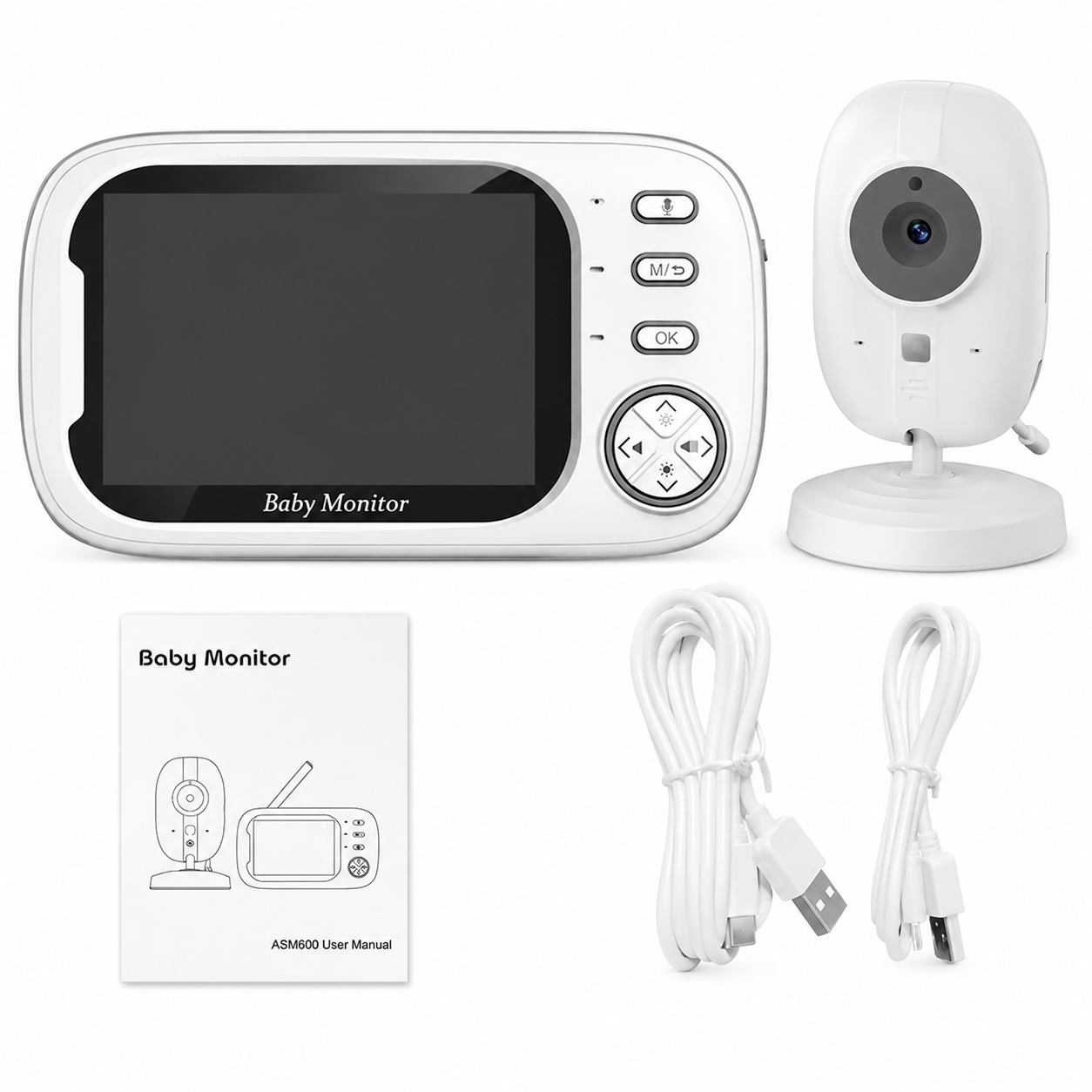 BABYGUARD ESSENTIAL™ MEDIBEBÉ Monitor de Bebé con Cámara HD, Visión Nocturna y Audio Bidireccional